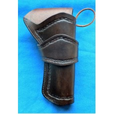 Handmade Holster Eldorado Style with Rope Border Design in Dark Brown RH